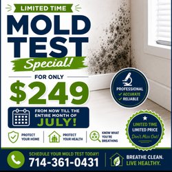 Restoration 1 - Limited time special mold testing $249.00!