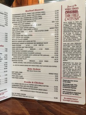 Menu photo 7 Middendorfs - Slidell Slidell, LA