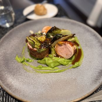 Indigo Restaurant - Pork - Modern European Near Me - London, XGL Indigo Restaurant - Pork - Modern European Near Me - London, XGL