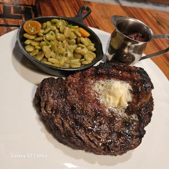Harper's Table - Rib eye steaks for hubby and I. Lima Beans - New American Near Me - Suffolk, Virginia Harper's Table - Rib eye steaks for hubby and I. Lima Beans - New American Near Me - Suffolk, Virginia