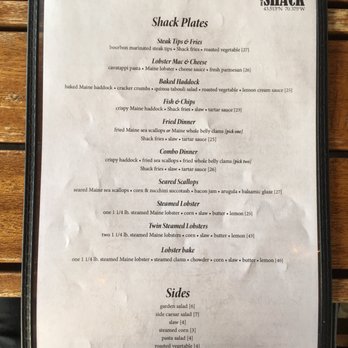 The Shack - Menu 1 - Seafood Near Me - Old Orchard Beach, Maine