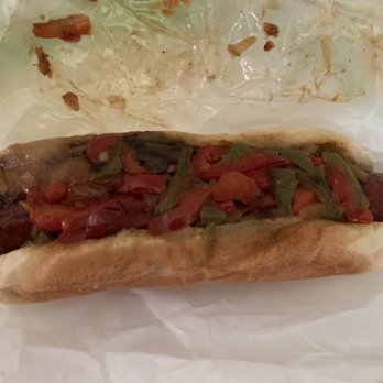 Vince's West Elm Drive-In - Polish sausage with onions and peppers - Fast Food Near Me - Monroe, Michigan