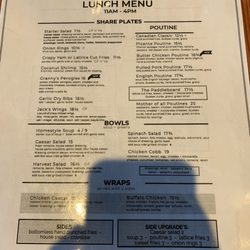 Happy Jack’s Restaurant - Lunch menu