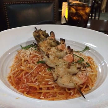Grill & Vine - Solid whole wheat 'Spaghet' w/ Pomodoro Sauce and Shrimp. - New American Near Me - Millbrae, California Grill & Vine - Solid whole wheat 'Spaghet' w/ Pomodoro Sauce and Shrimp. - New American Near Me - Millbrae, California