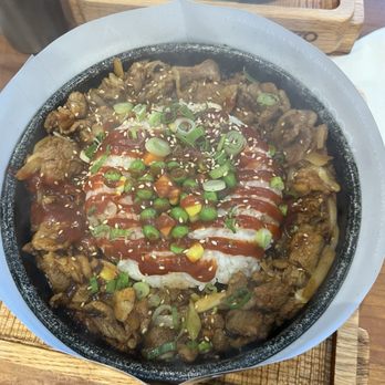 Voqozo - jeyuk (spicy pork) sizzling rice - Noodles Near Me - San Diego, California Voqozo - jeyuk (spicy pork) sizzling rice - Noodles Near Me - San Diego, California