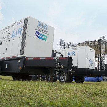 Portable Air - Our power generator units being set up to help provide power to an outdoor concert! - Party Equipment Rentals Near Me - Cocoa, Florida