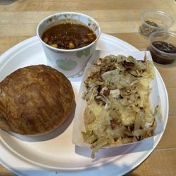 Premier Meat Pies - Guinness Irish Stew Pie, Chili, mashed potatoes loaded