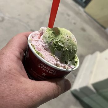Bruster's Real Ice Cream - Matcha Strawberry! - Ice Cream & Frozen Yogurt Near Me - Cypress, California