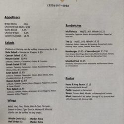 Uncle Johnny's - Menu