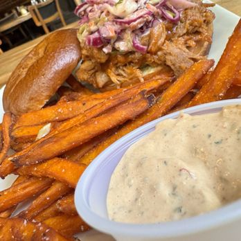 Kells Irish Restaurant & Pub - BBQ Pulled Pork with Sweet Potato Fries - Irish Near Me - Portland, Oregon Kells Irish Restaurant & Pub - BBQ Pulled Pork with Sweet Potato Fries - Irish Near Me - Portland, Oregon