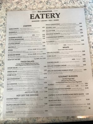 Menu photo 2 Old Saratoga Eatery Schuylerville, NY