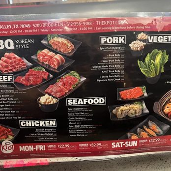 KPOT Korean BBQ & Hot Pot - Menu - Korean Near Me - Sunset Valley, Texas KPOT Korean BBQ & Hot Pot - Menu - Korean Near Me - Sunset Valley, Texas