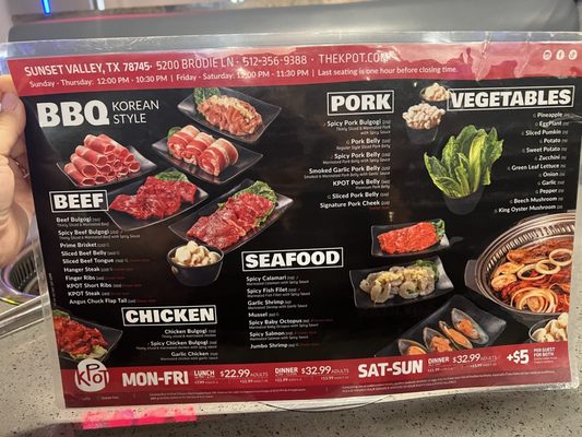 Menu photo 8 KPOT Korean BBQ & Hot Pot Sunset Valley, TX Menu photo 8 KPOT Korean BBQ & Hot Pot Sunset Valley, TX