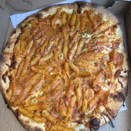 Penne over ala Vodka Sauce Pizza Penne over ala Vodka Sauce Pizza