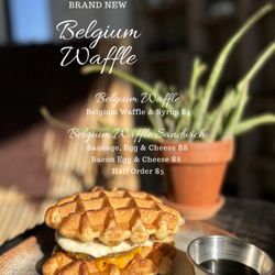 Valley Social Coffeehouse - Belgium waffle sandwich