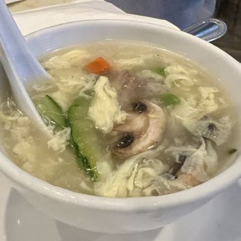 China Delights - Serving of Egg Flower Soup - Cantonese Near Me - Pinole, California