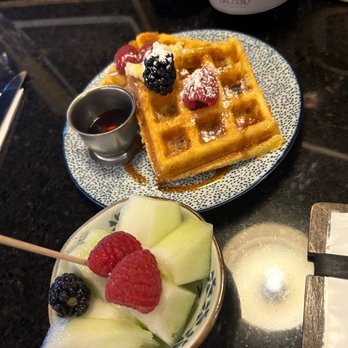 Queens Breakfast Cocktails - Complimentary waffles & fruit - Cocktail Bars Near Me - Calgary, Alberta