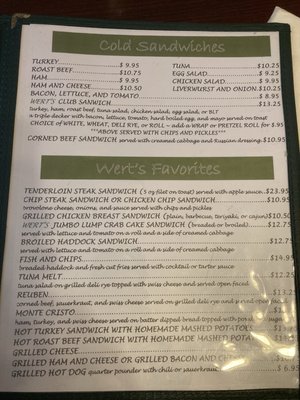 Menu photo 2 Wert's Cafe Allentown, PA Menu photo 2 Wert's Cafe Allentown, PA