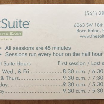 The Salt Suite - Business card - Halotherapy Near Me - Boca Raton, Florida The Salt Suite - Business card - Halotherapy Near Me - Boca Raton, Florida