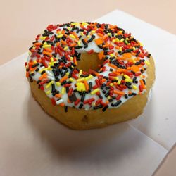 Don's Donuts Bakery & Cafe - 09/16/22 Raised Donut with White Frosting and Sprinkles