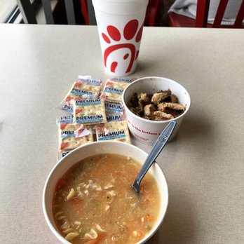 Chick-fil-A - Love this meal !!! Chicken noodle soup and grilled chicken - Fast Food Near Me - Pflugerville, Texas