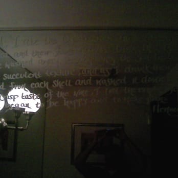 Neptune Oyster - Hemingway quote on the bathroom mirror. - Seafood Near Me - Boston, Massachusetts Neptune Oyster - Hemingway quote on the bathroom mirror. - Seafood Near Me - Boston, Massachusetts