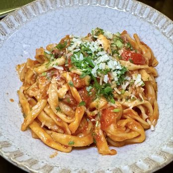 Fish Nor Fowl - Tagliatelle with traditional bolognese, heirloom carrots, and Parmesan - New American Near Me - Pittsburgh, Pennsylvania