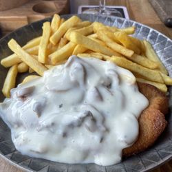 Elli's Schnitzel-Haus - Veal schnitzel with French fries! Didn't leave a morsel on the plate. Very authentic German food.