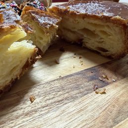 Shop speciality-croissant with almond and crunchy toffee topping:)