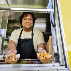 The Chicken Supply - Franco, one of our main guys, serves up some delicious TCS chicken for you.