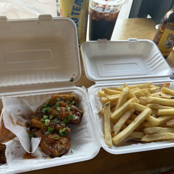 Fire Wings - Thai chili and original hot wings w regular fries - Chicken Wings Near Me - San Bernardino, California Fire Wings - Thai chili and original hot wings w regular fries - Chicken Wings Near Me - San Bernardino, California