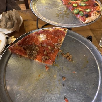 LouEddie's Pizza - Pepperoni and sausage pizza  Pepperoni and jalapeños pizza - Pizza Near Me - Skyforest, California