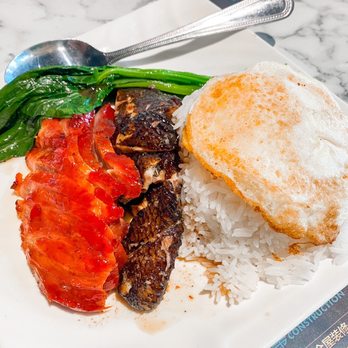 TD Cafe - 2 Item Combo - BBQ Pork and Soy Sauce Chicken Rice - Cantonese Near Me - El Monte, California