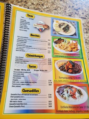 Menu photo 5 Las Cazuelas Taylorsville, UT