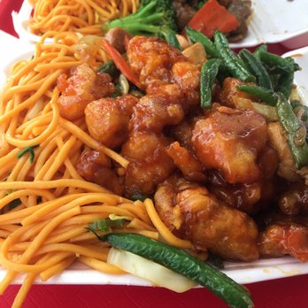 LA Express Chinese Food - Chow Mien, orange chicken & green bean chicken - Chinese Near Me - Ontario, California