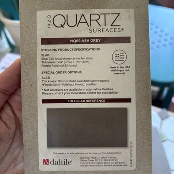 Daltile Stone & Slab Center - My new quartz countertop option in Ash Grey (honed). - Building Supplies Near Me - Van Nuys, California