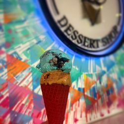 Cookie Monster & Coffee with red velvet cone!