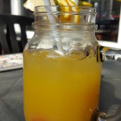 Café St-Michel - "White" sangria. More like spiked OJ.