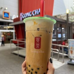 Pumpkin Pie Milk Tea with Pearls