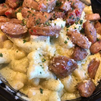 Pasta di Guy - Chefs Pasta with creamy pesto, Italian sausage and chicken - Italian Near Me - Wesley Chapel, Florida Pasta di Guy - Chefs Pasta with creamy pesto, Italian sausage and chicken - Italian Near Me - Wesley Chapel, Florida