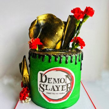 BakeStreet - a cake decorated with a bottle of demon slayer - Custom Cakes Near Me - New York, New York BakeStreet - a cake decorated with a bottle of demon slayer - Custom Cakes Near Me - New York, New York