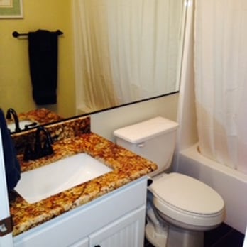 RD Construction - Replaced counter top, added a full mirror and installed beautiful tile wood floor. We Love it!! - Roofing Near Me - Stephenville, Texas RD Construction - Replaced counter top, added a full mirror and installed beautiful tile wood floor. We Love it!! - Roofing Near Me - Stephenville, Texas