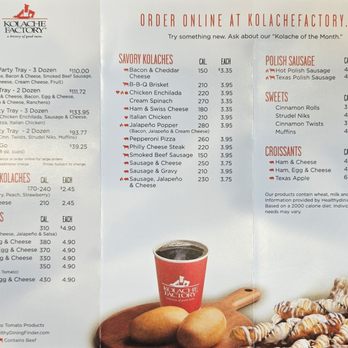 Kolache Factory - Menu - food - Coffee & Tea Near Me - Huntington Beach, California Kolache Factory - Menu - food - Coffee & Tea Near Me - Huntington Beach, California