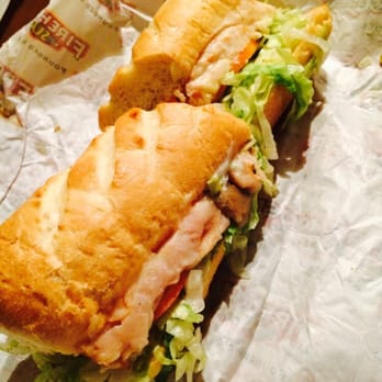 Firehouse Subs - The Engineer on white....turkey, Swiss, sautéed mushrooms, lettuce, tomato, mayo and mustard with a pickle spear! - Sandwiches Near Me - Orange, California Firehouse Subs - The Engineer on white....turkey, Swiss, sautéed mushrooms, lettuce, tomato, mayo and mustard with a pickle spear! - Sandwiches Near Me - Orange, California