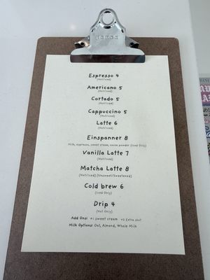 Menu photo 2 PDA Coffee Los Angeles, CA
