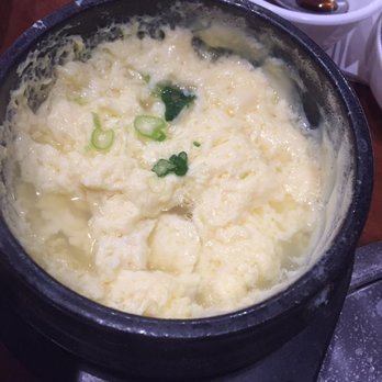 Hahm Ji Bach - Savory steamed egg custard complimentary with the grilling meats - Korean Near Me - Flushing, New York