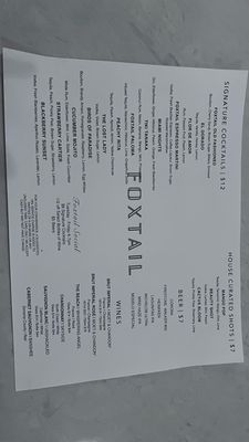 Menu photo 1 Foxtail Lounge Bakersfield Bakersfield, CA
