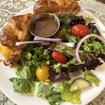 The Tea Shoppe - Tuscan Tuna Cheddar Melt with side salad - Coffee & Tea Near Me - Morgantown, West Virginia