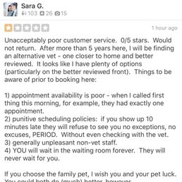 The "exceptional" service that I expect from The Family Pet! An employee "laughs" at my negative review right after it's posted! The "exceptional" service that I expect from The Family Pet! An employee "laughs" at my negative review right after it's posted!