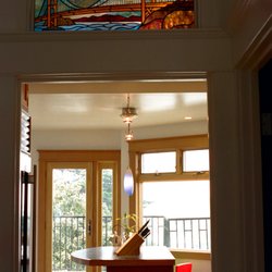 Looking Glass Collage-Stained Glass - Original custom stained glass design, in San Francisco